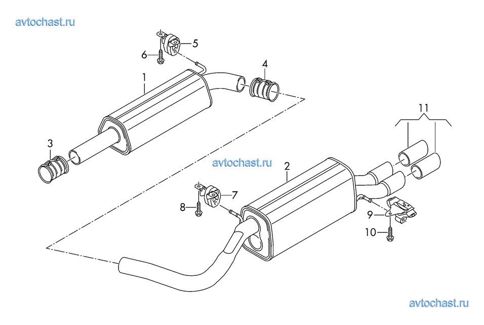 Фольксваген поло выхлопная система седан схема